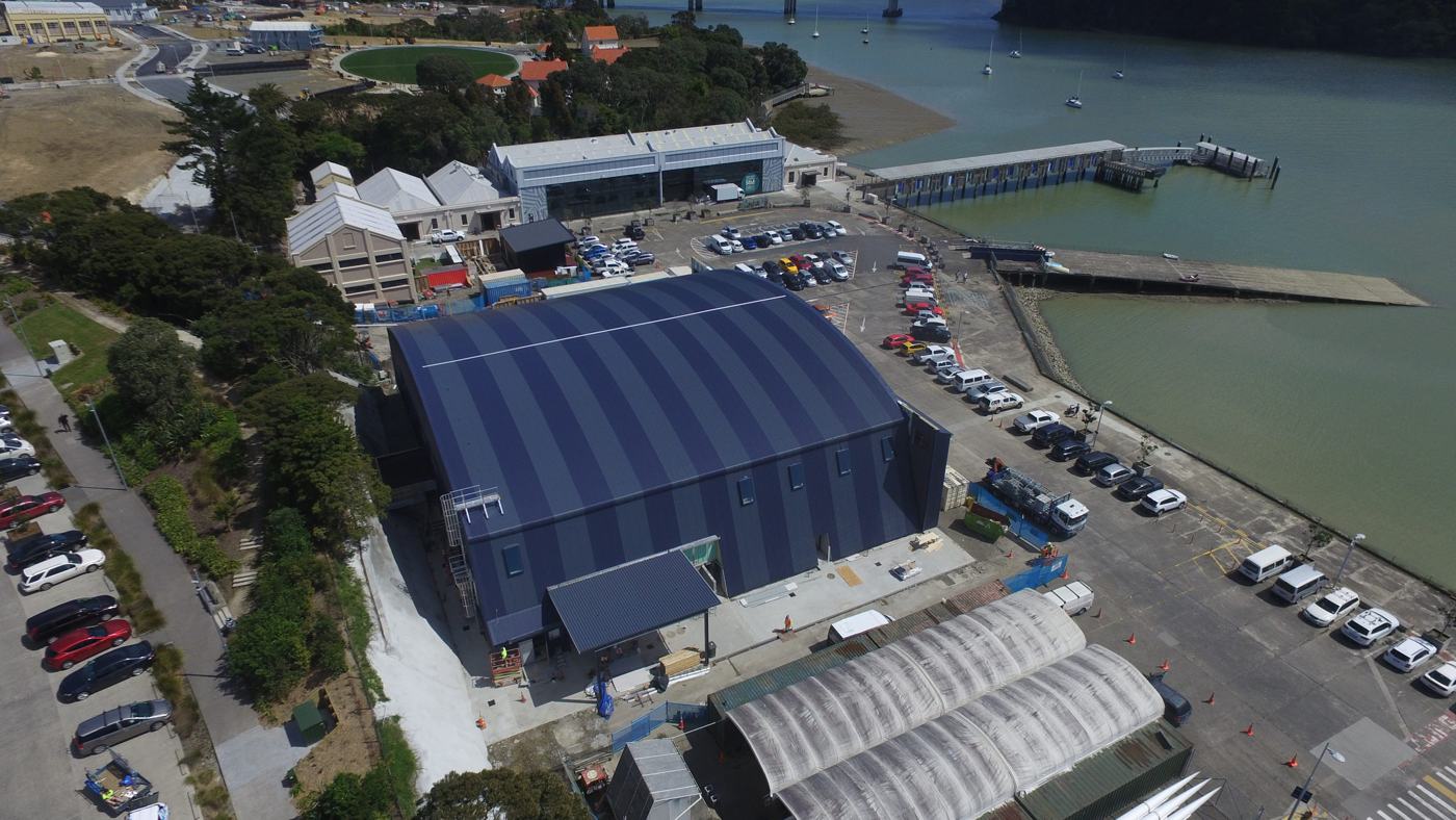 Aerial view of The Hangar at Catalina Bay