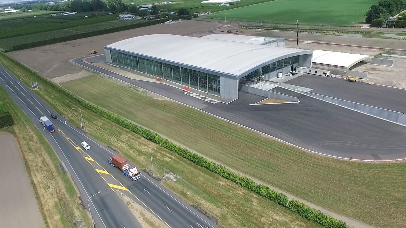 Aerial view of the Delegat winery roof
