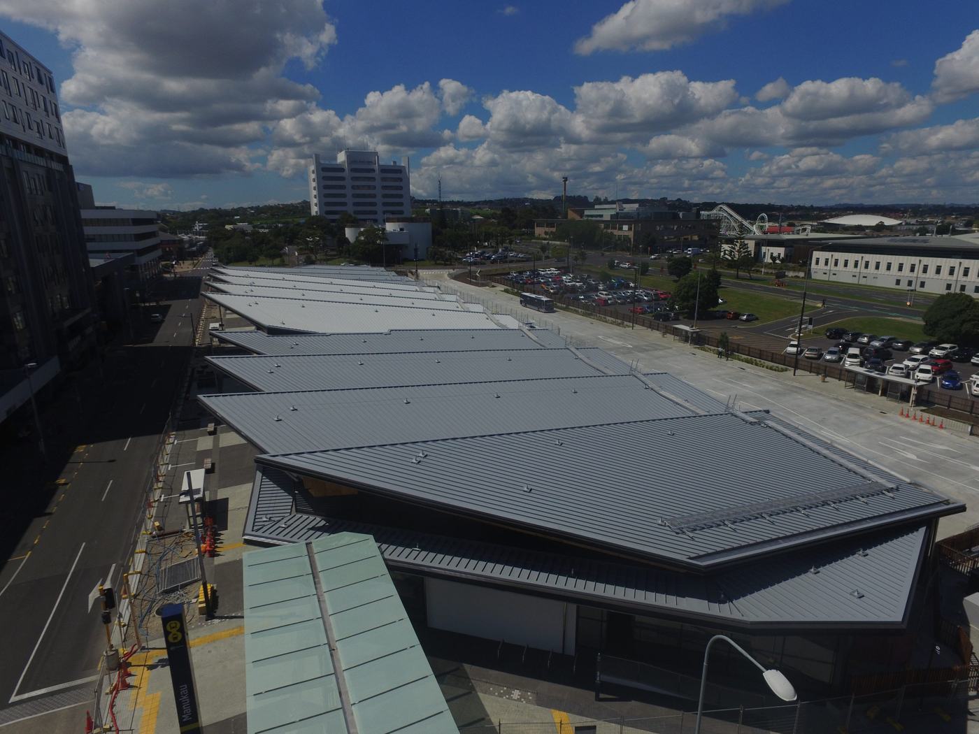 Manukau Bus Interchange roof from above