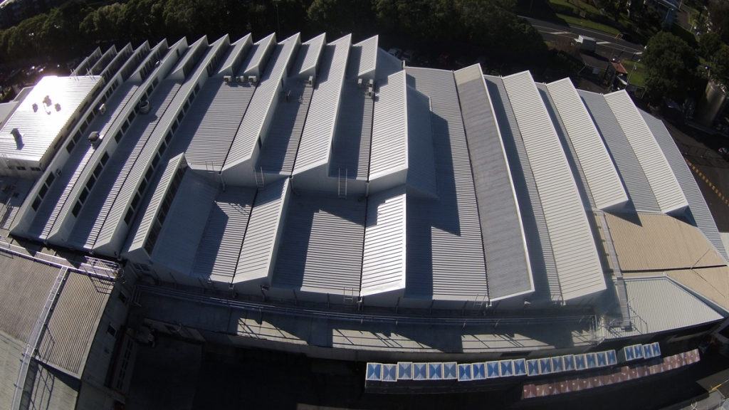 Aerial view of the Pernod Ricard reroof